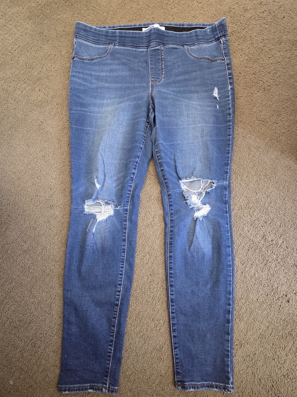 Old Navy Blue Distressed Jeggings